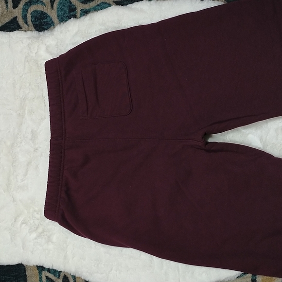 Champion reverse weave burgundy sweatpants logo spellout  medium - Picture 11 of 13